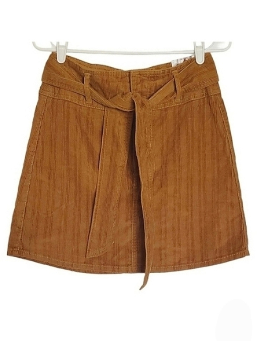 7347 * Rewash Brand Corduroy Belted Mini Skirt Brown Size 5/27 NWT